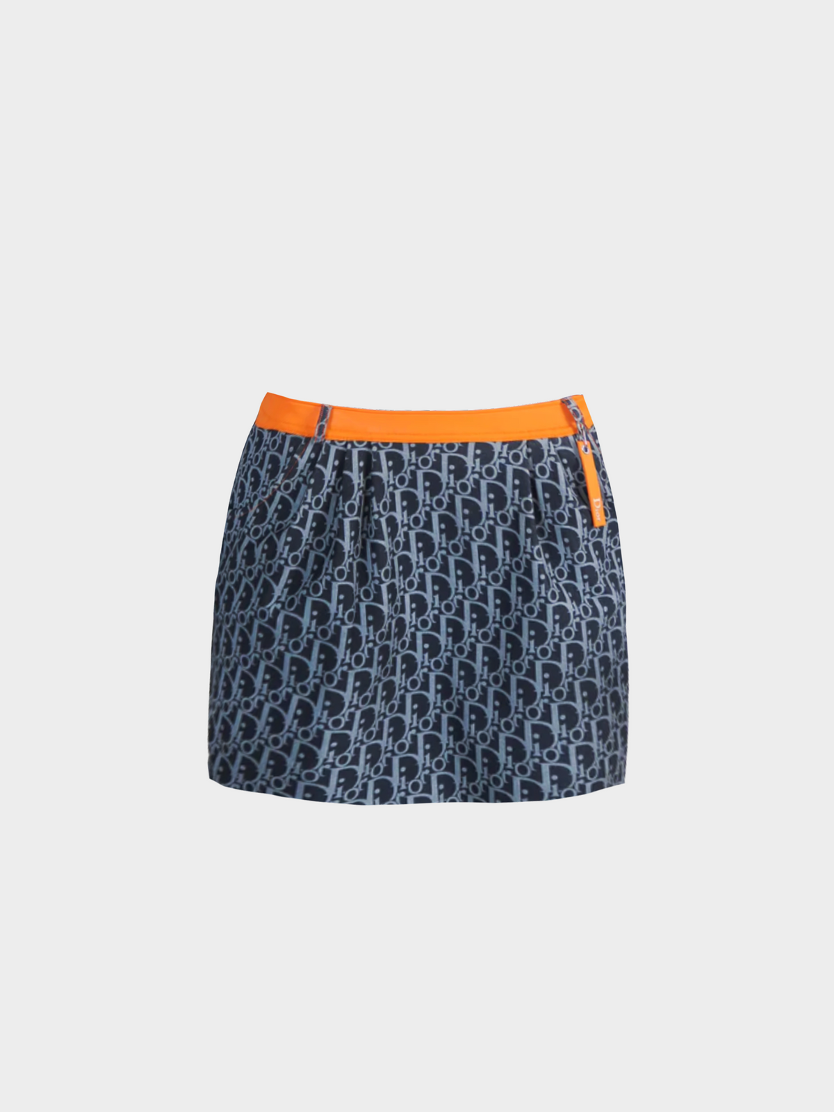 Christian Dior SS 2005 Navy Monogram Print Cami Top and Mini Skirt Set
