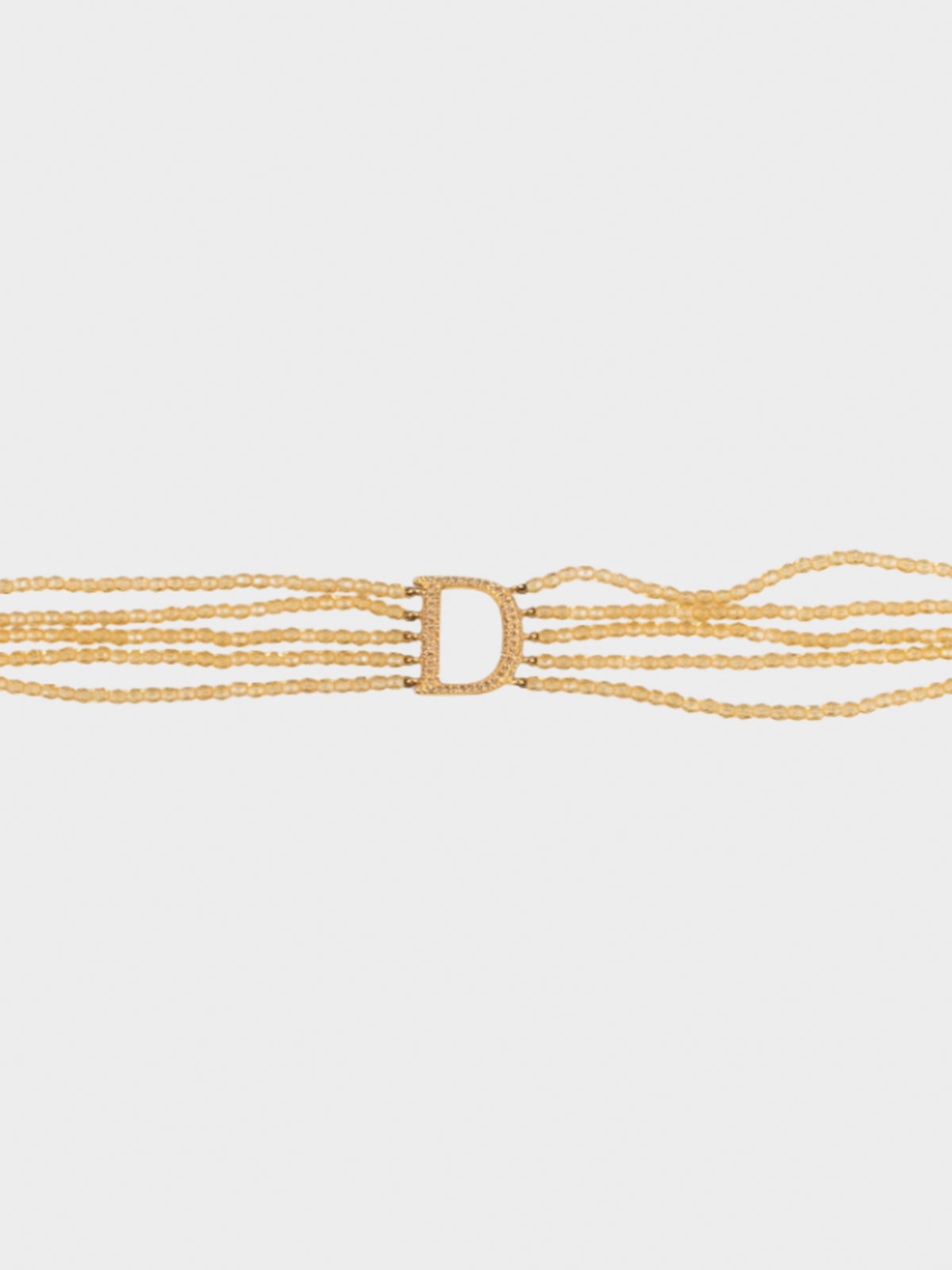 Christian Dior 2000s Yellow Beaded Choker
