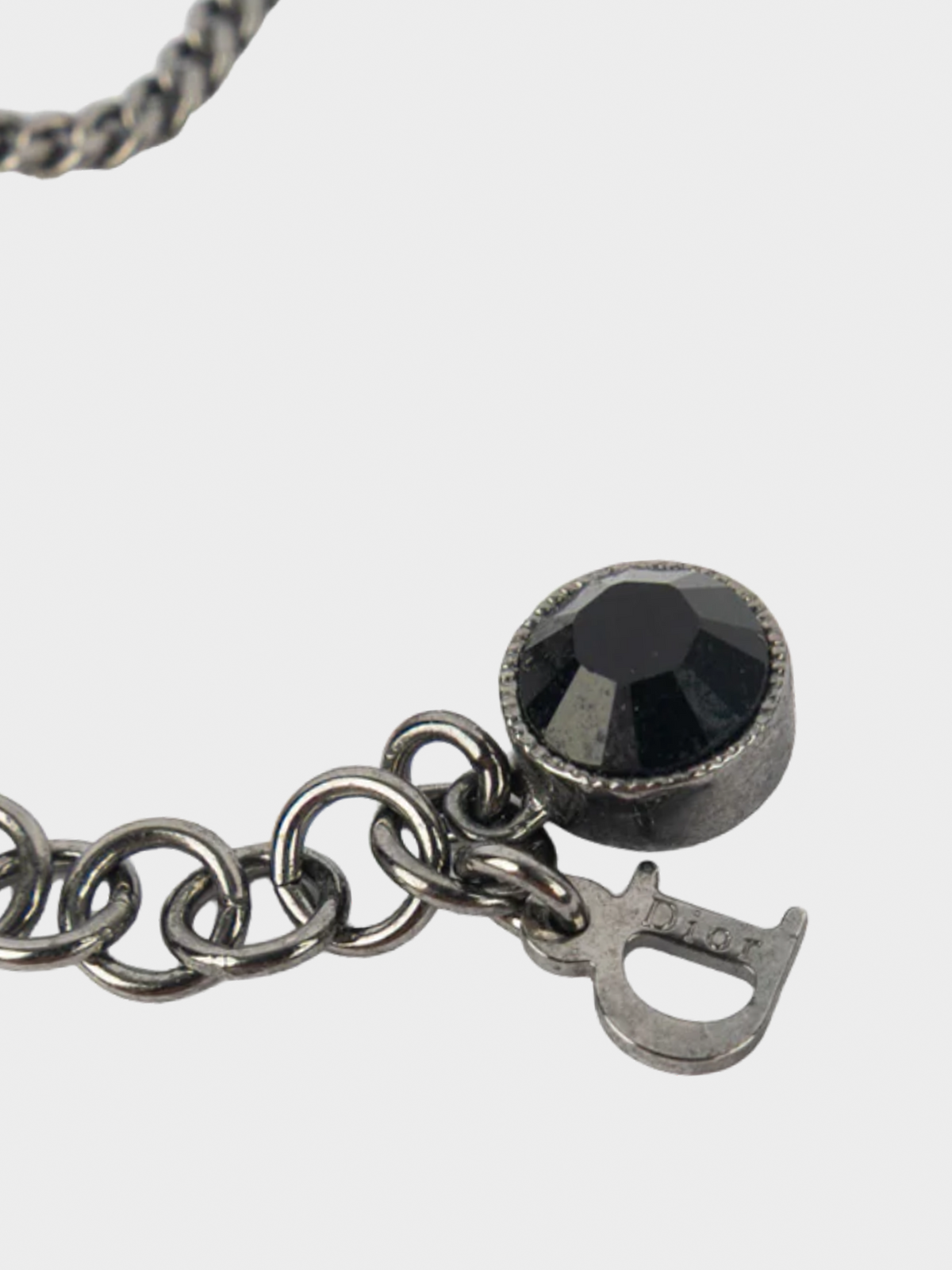 Christian Dior 2000s Black Openwork Choker Necklace