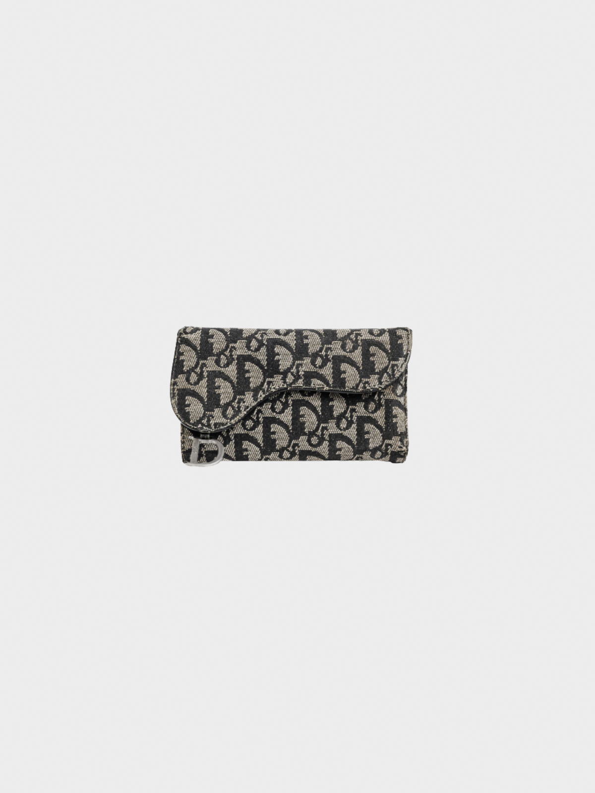 Christian Dior 2000s Saddle Noir Logo-Monogram Canvas Wallet