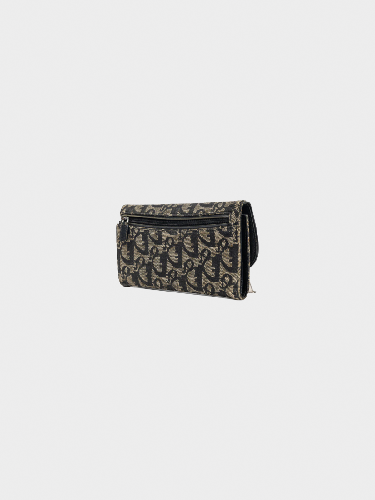Christian Dior 2000s Saddle Noir Logo-Monogram Canvas Wallet