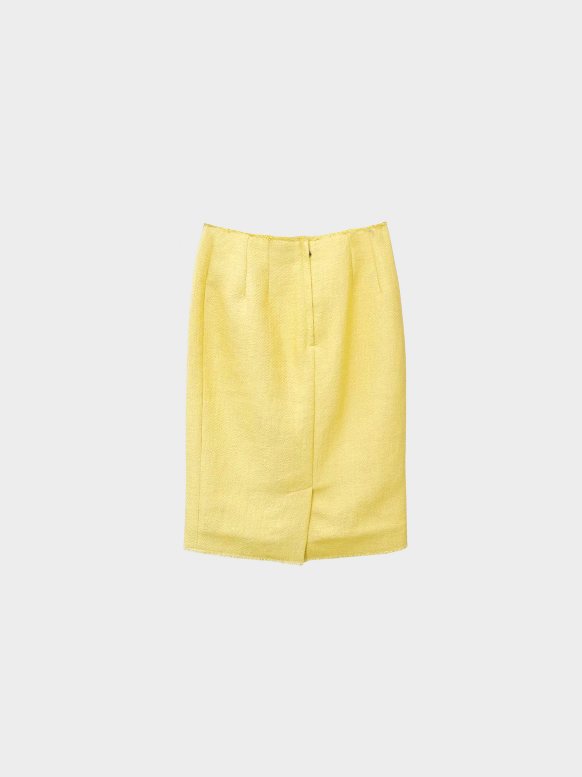 Dolce and Gabbana 2012 Yellow Woven Midi Pencil Skirt