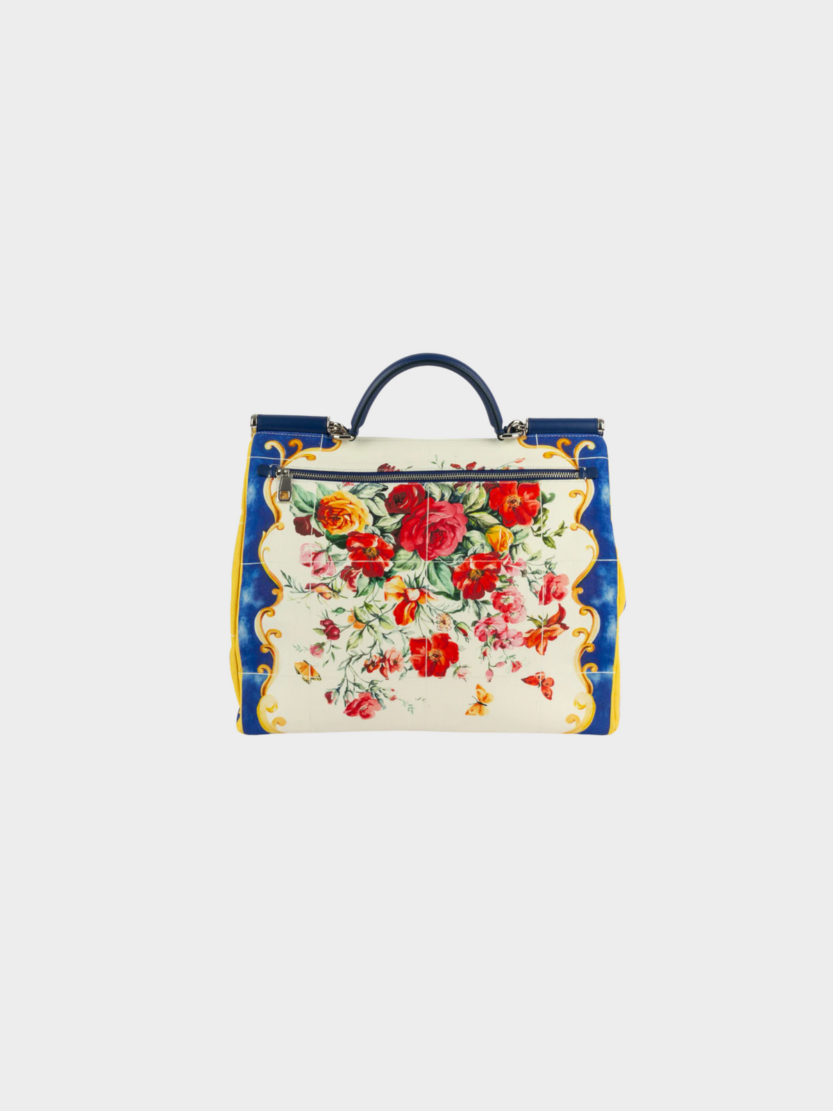 Dolce and Gabbana 2010s Multicoloured Canvas Sicily bag