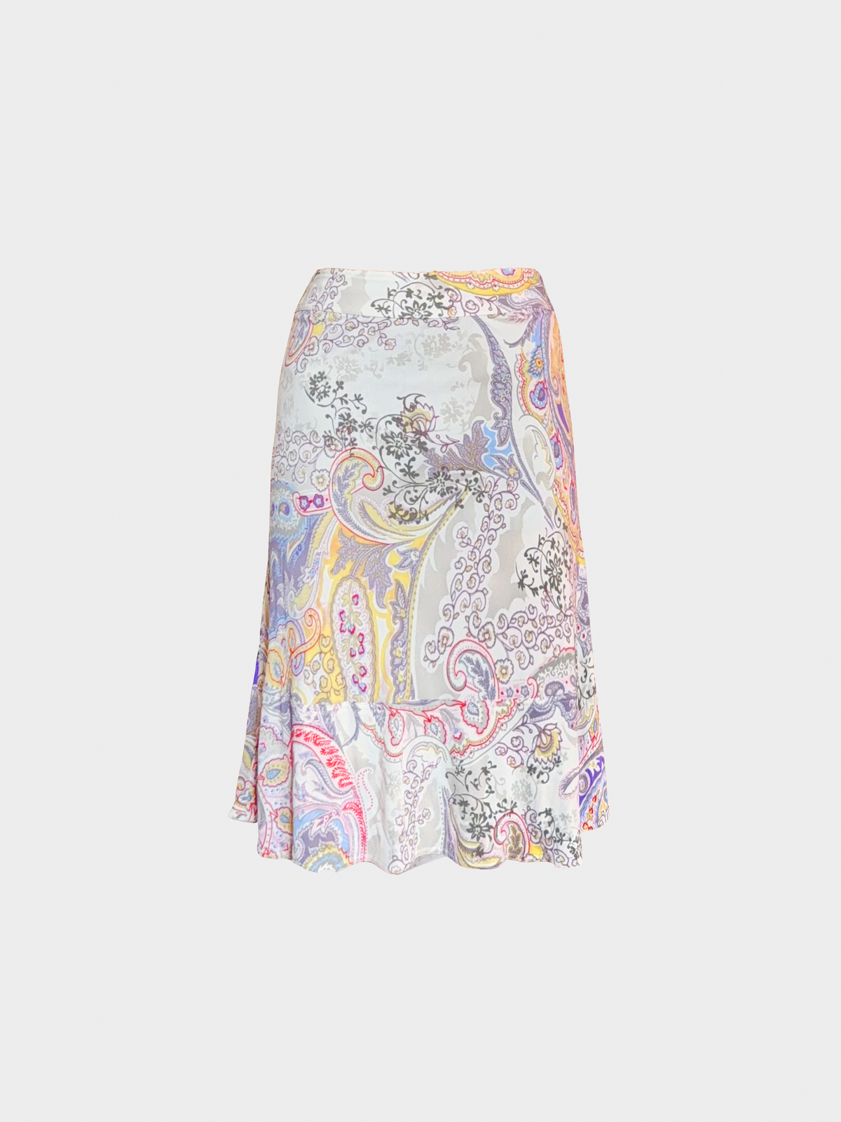 Etro 2000s Multicoloured Pastel Midi Skirt