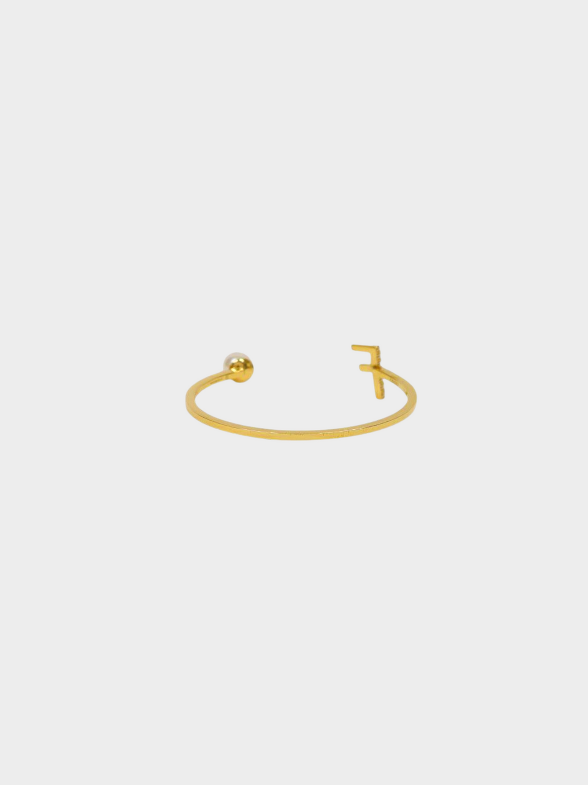 Fendi 2020s Gold First Pearl Bangle