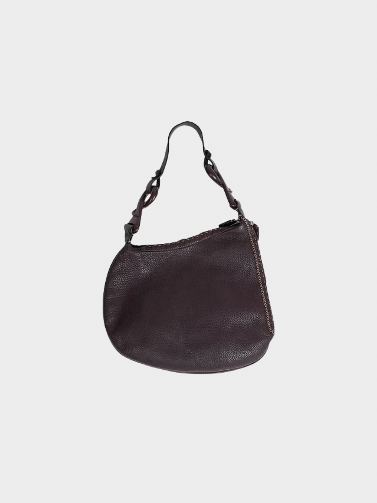 Fendi FW 2002 Brown Spider Web Oyster Bag