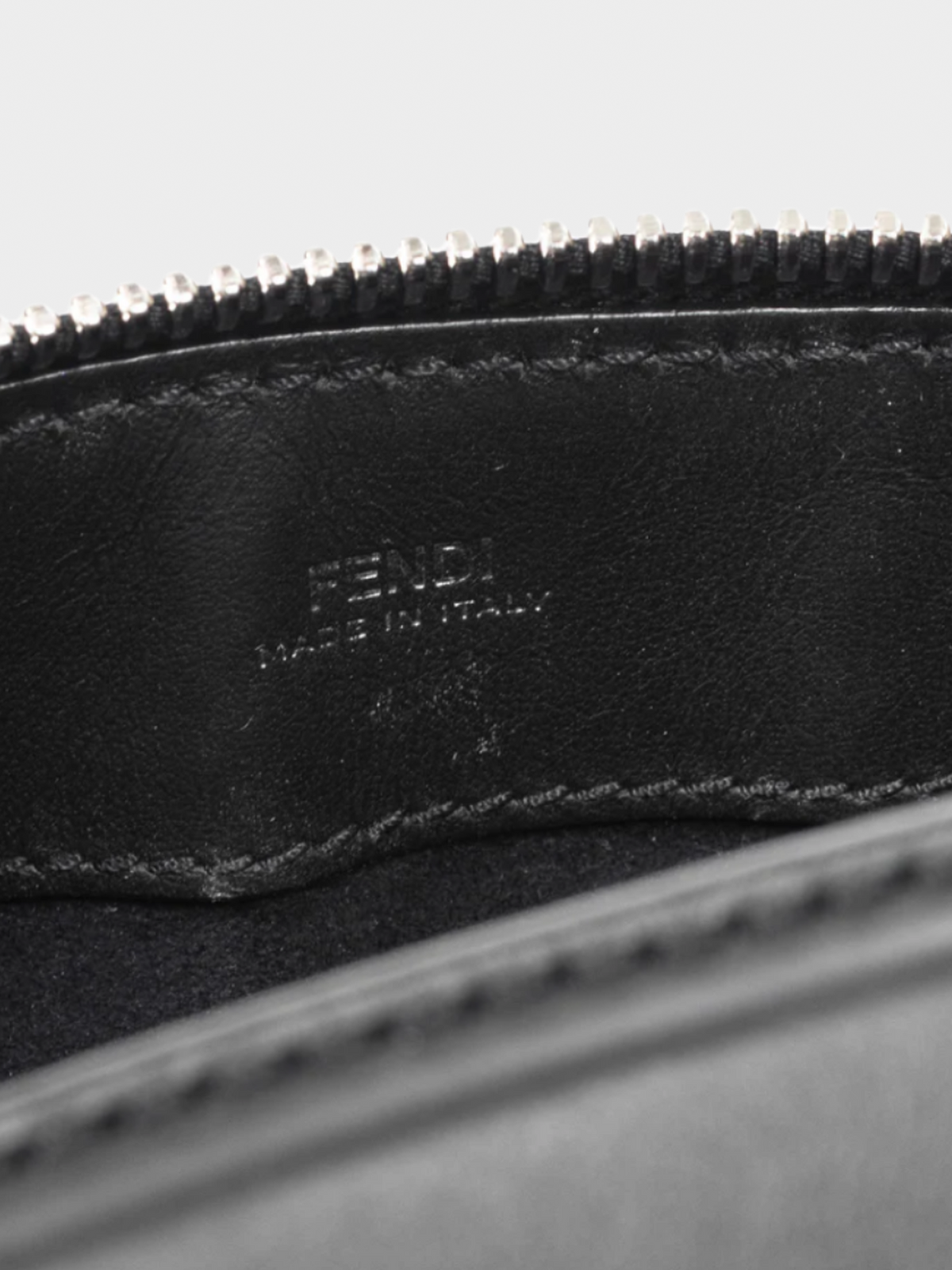 Fendi 2016 Black Dotcom Whipstitch Leather Satchel