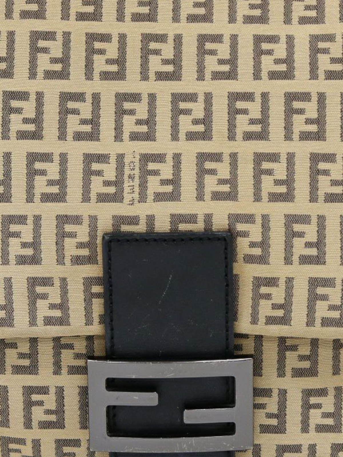 Fendi 2000s Beige Zucchino Mamma Baguette Bag