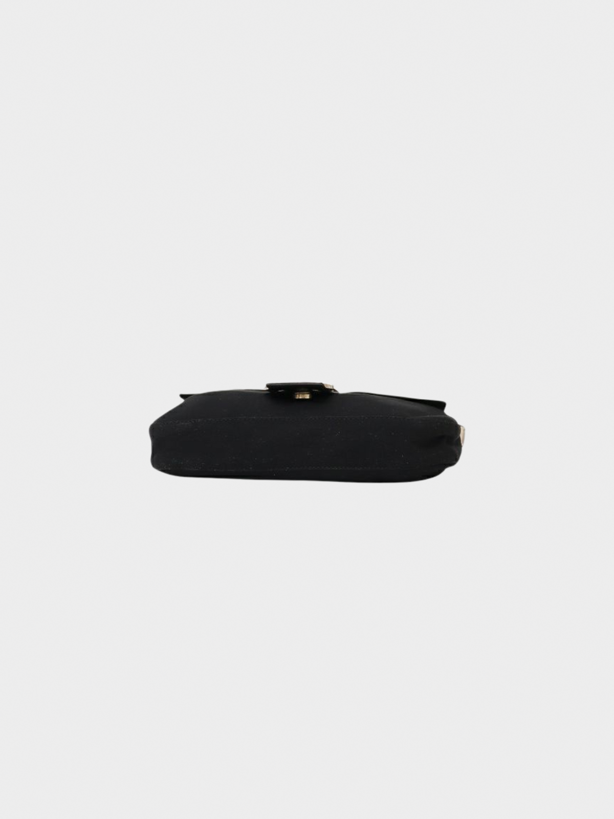 Fendi 2000s Black Cotton Jersey Mamma Baguette Bag