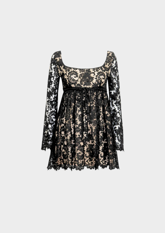 Gucci SS 1996 Runway Black Lace Mini Dress