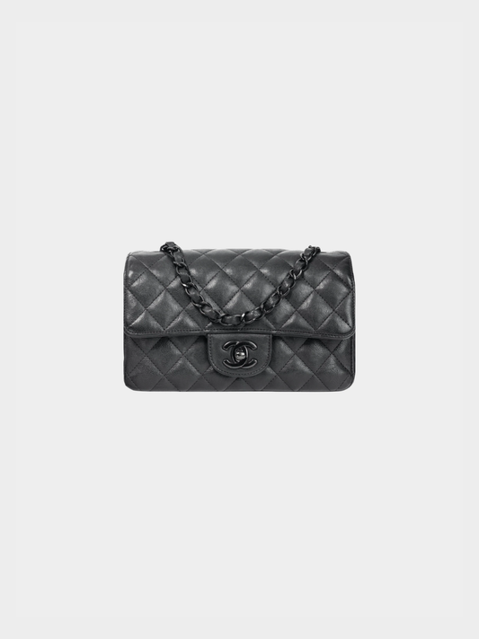 Chanel Spring Act 2 2017 Mini Classic Black Lambskin Quilted Flap Bag