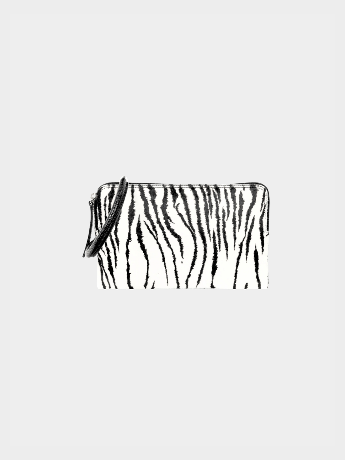 Lanvin 2000s Zebra PonyHair and Leather Oversized Clutch