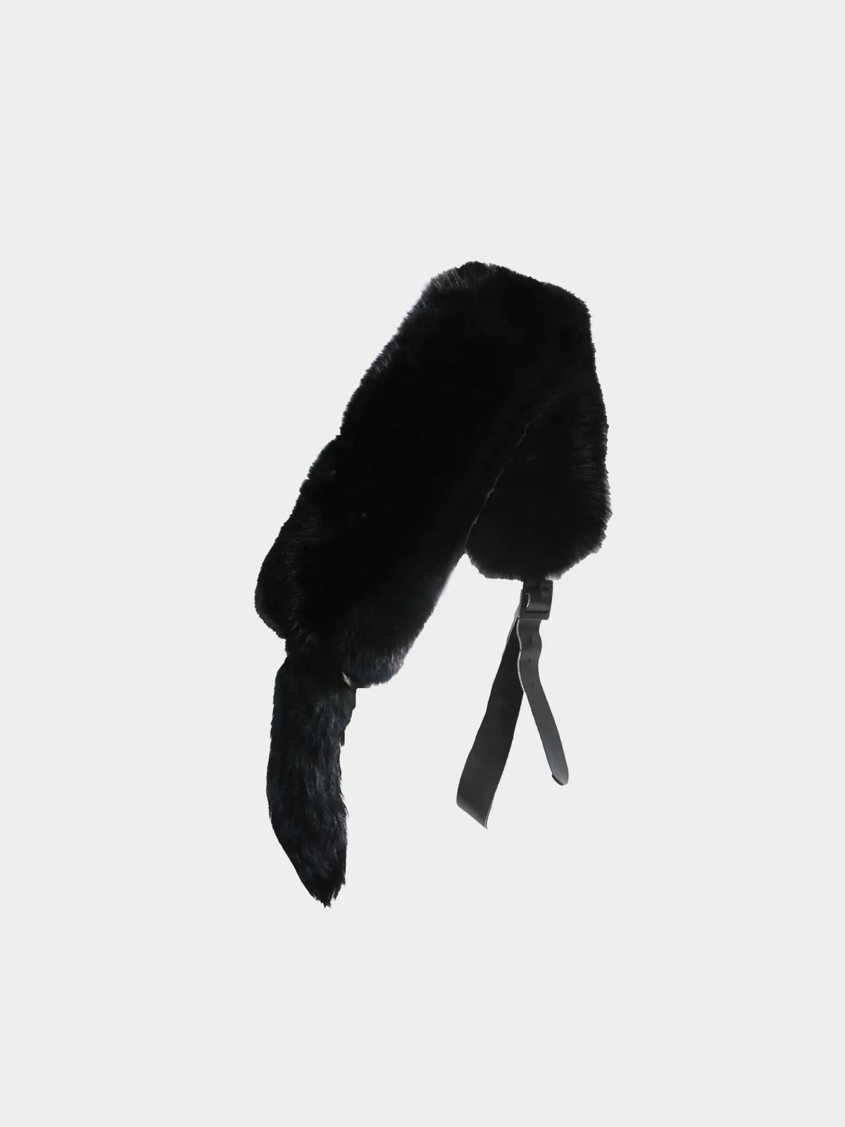 Valentino 1990s Black Fur Etole Body Scarf