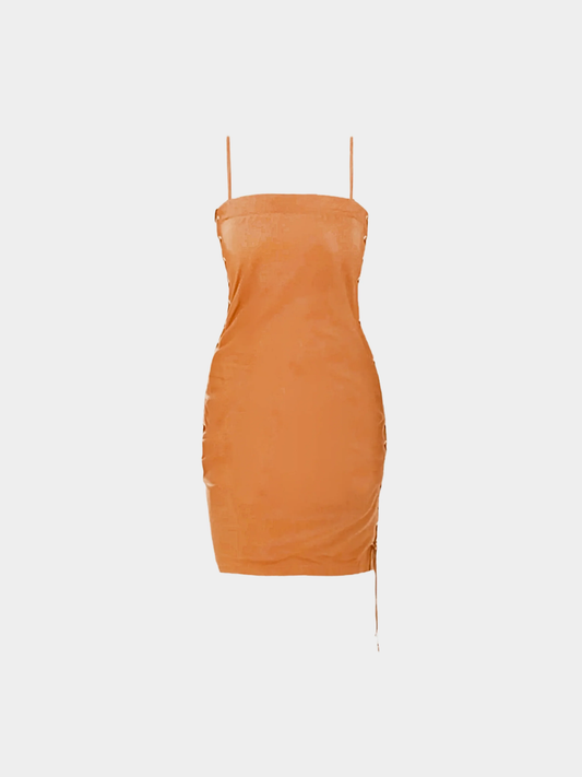Gucci Resort 2011 Brown Leather Mini Dress