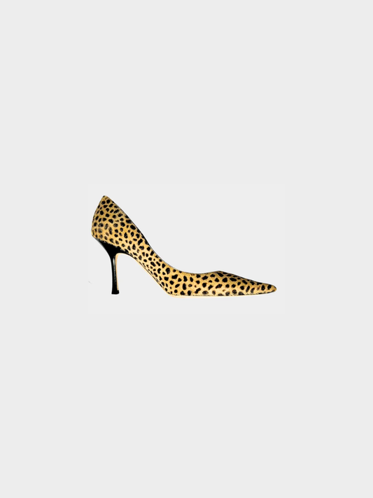 Jimmy Choo 2000s Cheetah Pony Hair Heels