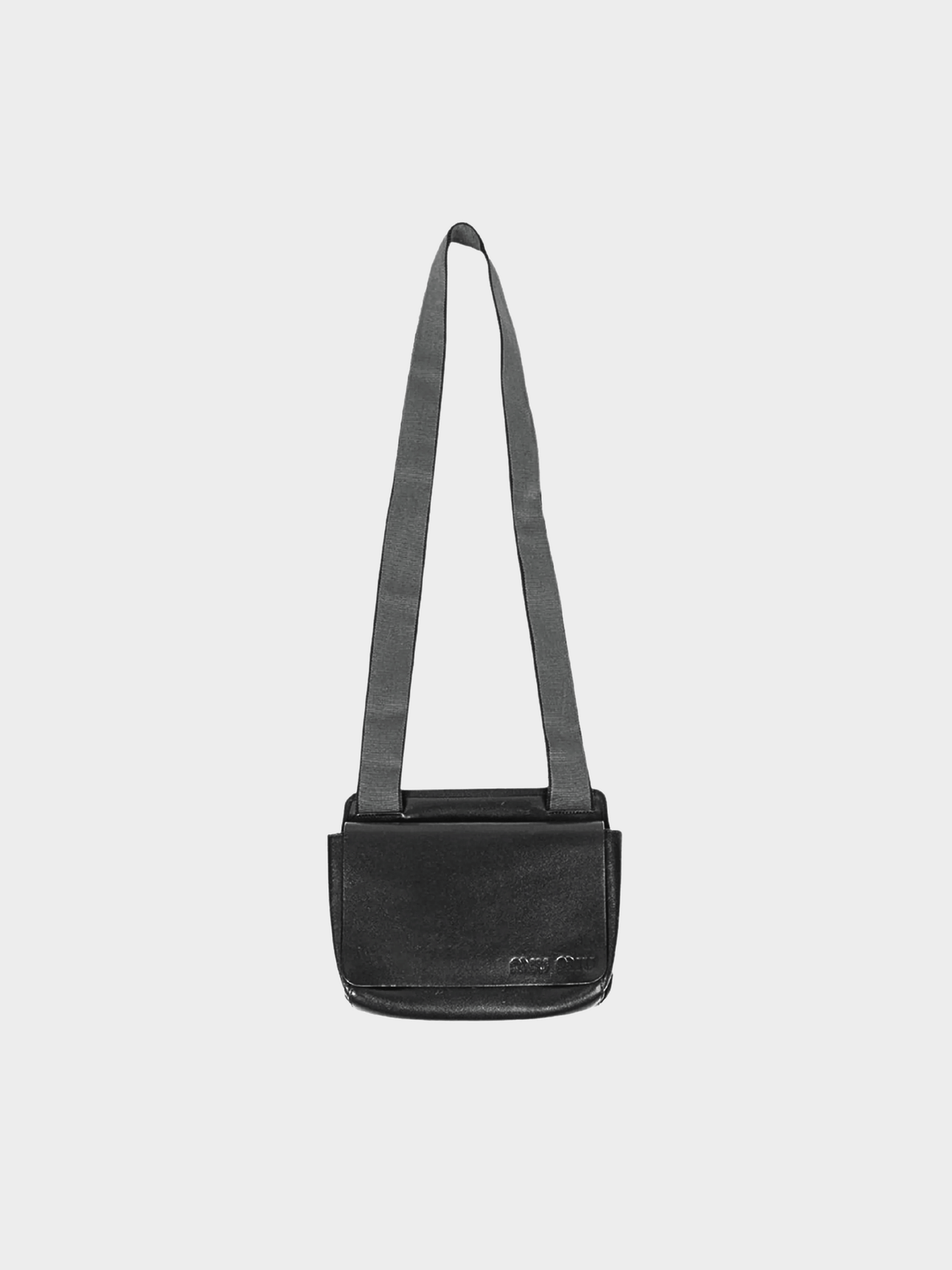 Miu Miu FW 1999 Black Leather Mesh Bag