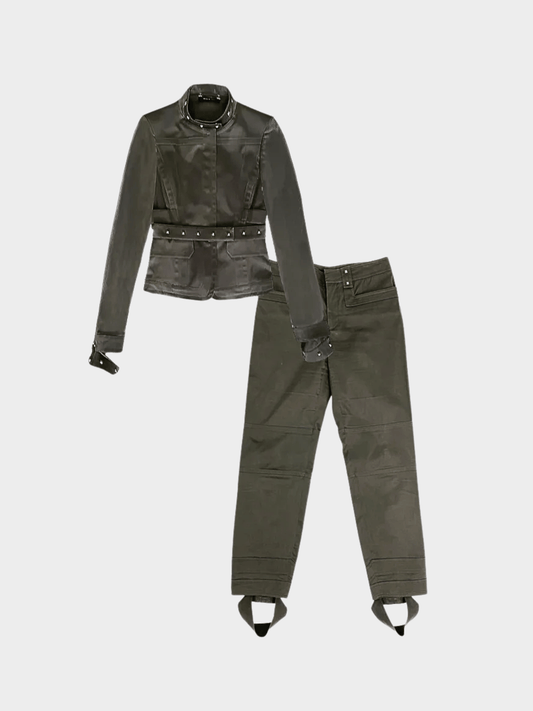 Gucci by Tom Ford FW 2003 Army Green Denim Set