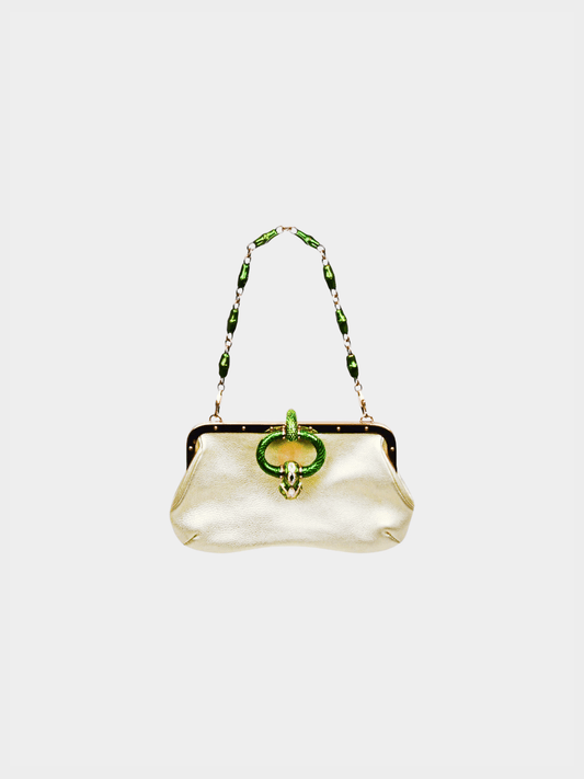Gucci by Tom Ford SS 2004 Crystal Green Dragon bag