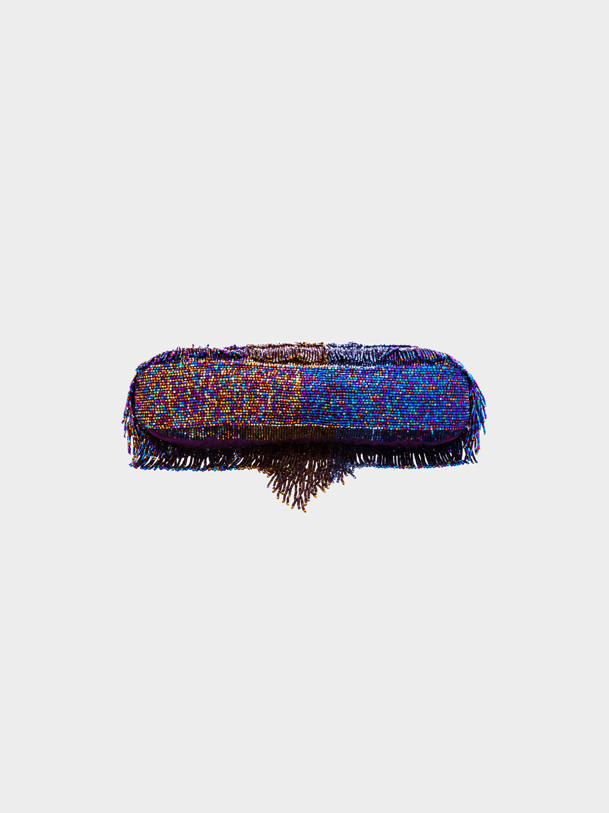 Fendi 2000s Purple & Blue Iridescent Rare Beaded Baguette Bag