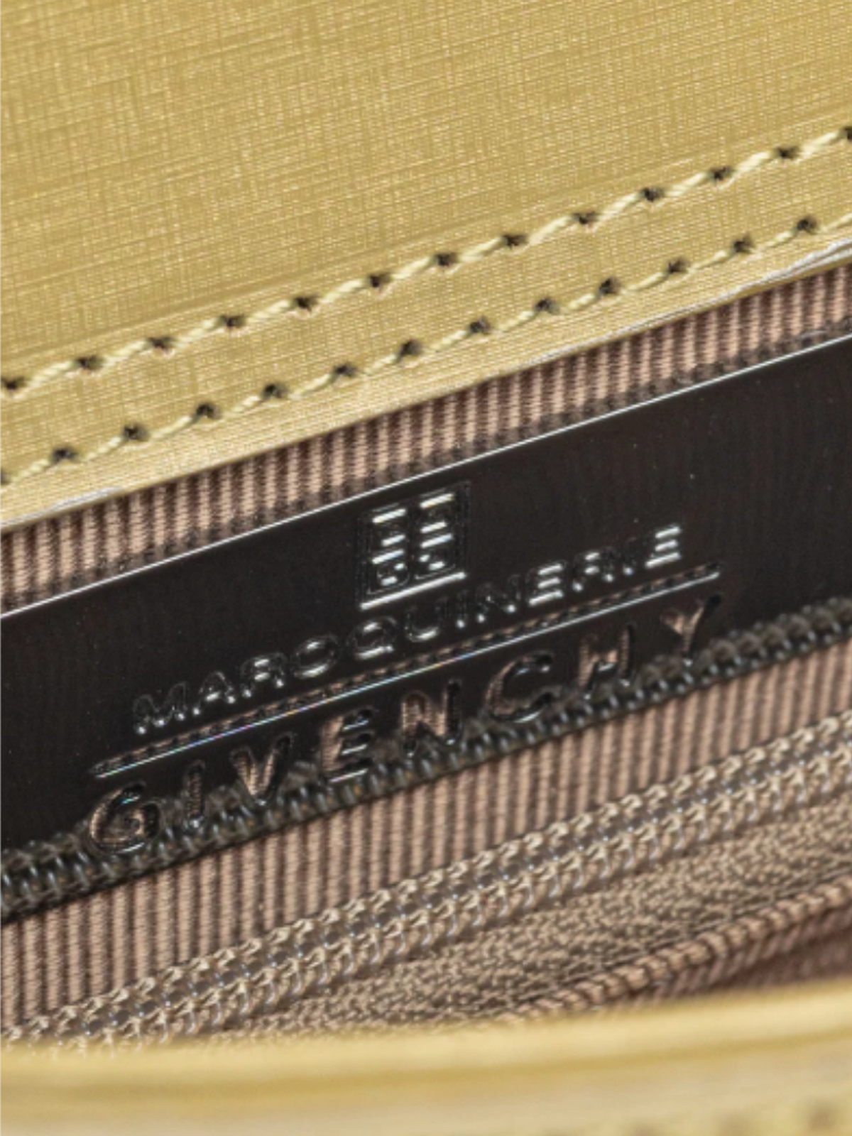 Givenchy 1990s Gold Leather 4G-Logo Handbag