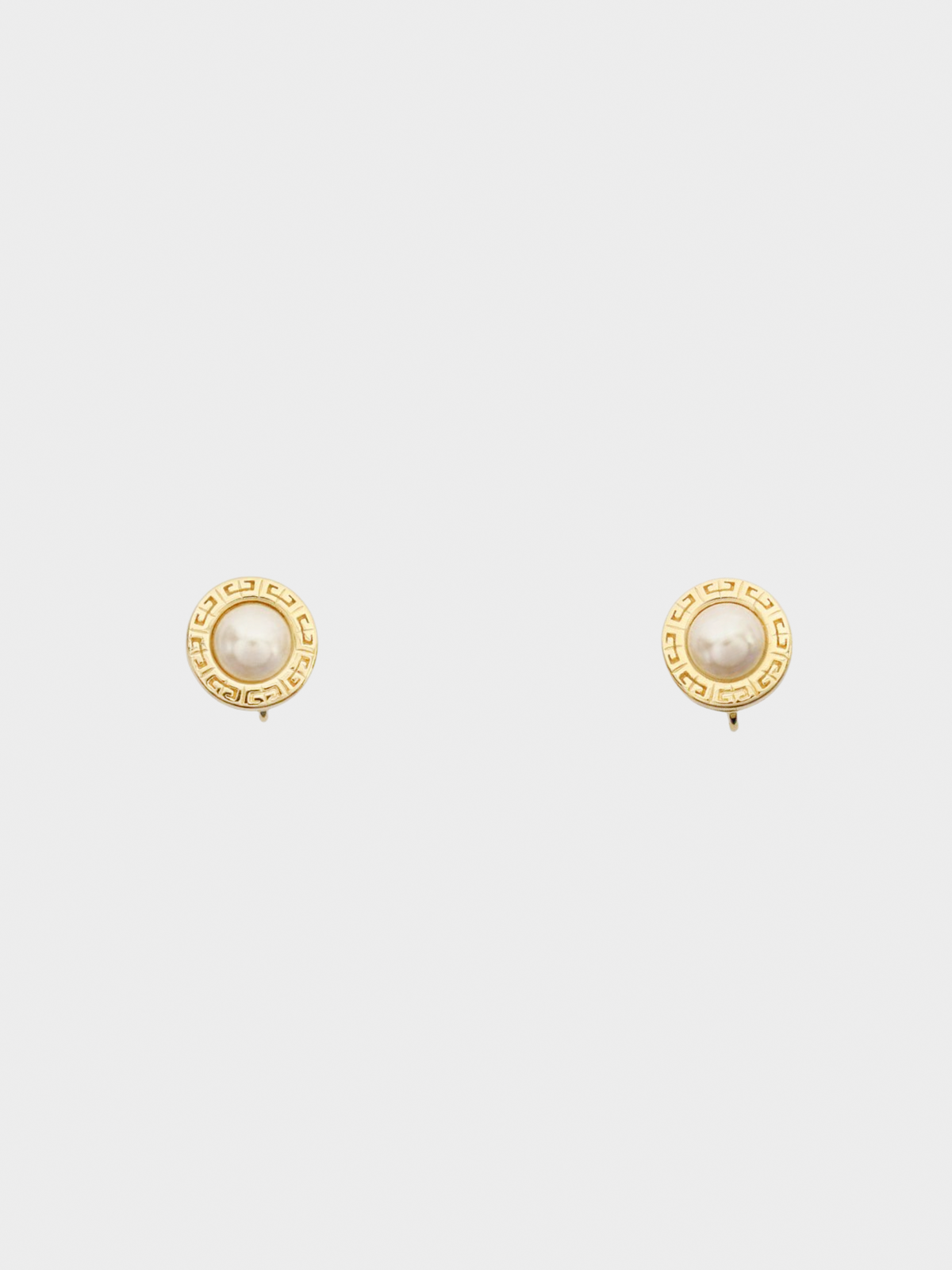 Givenchy 1980s Gold Pearl Earrings