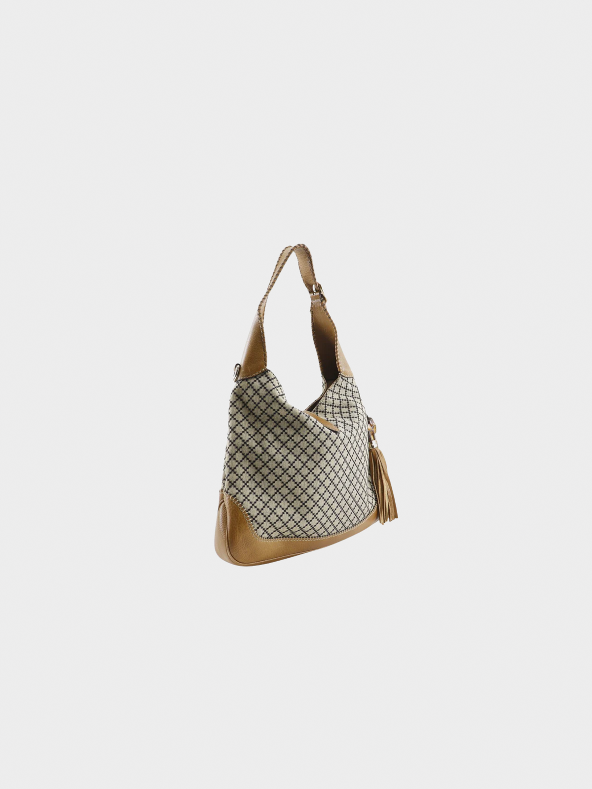 Gucci 1990s Brown Medium New Jackie Canvas Bag