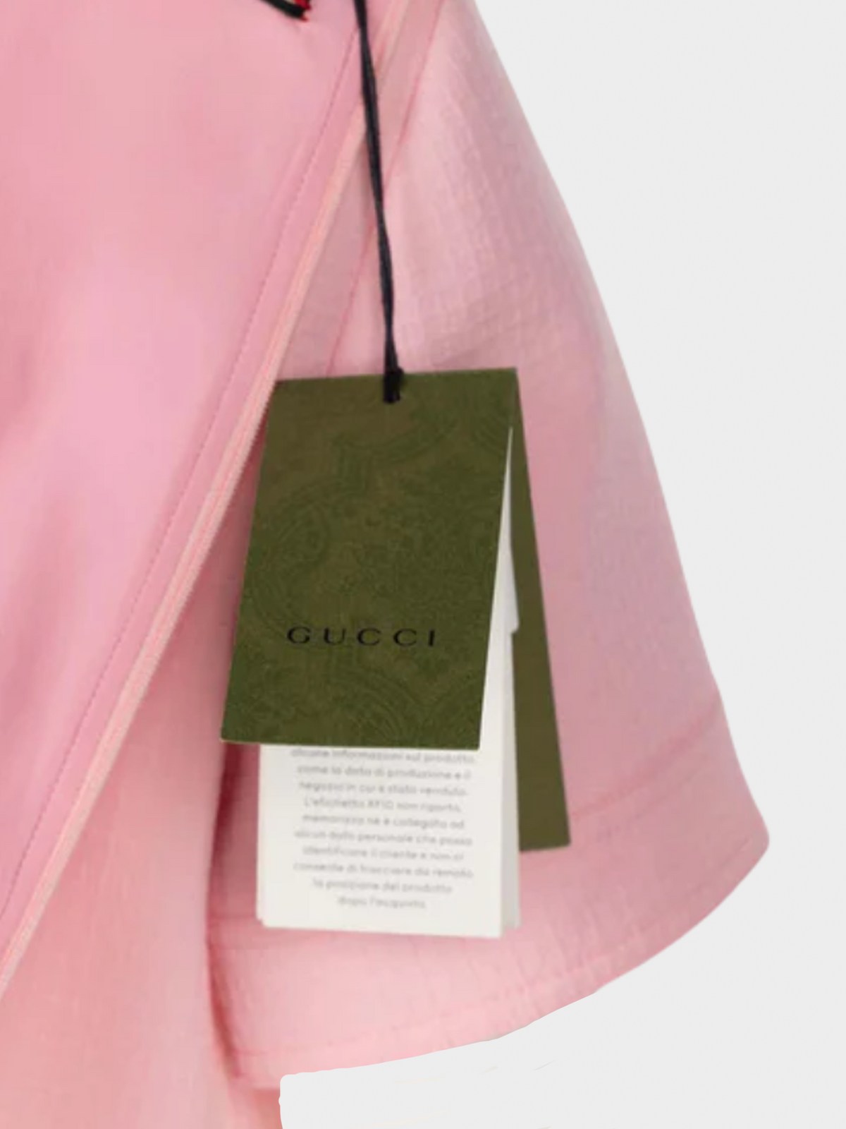 Gucci 2021 Pink Textured Chain Trim Mini Dress
