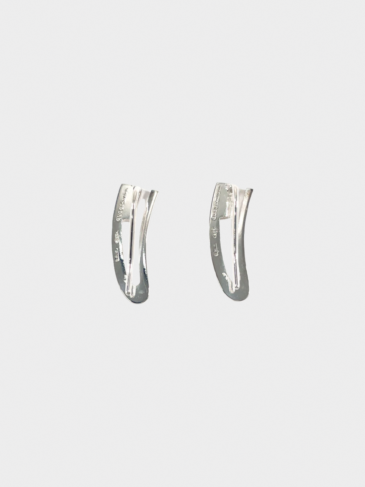 Gucci 2000s Silver G Logo Earrings