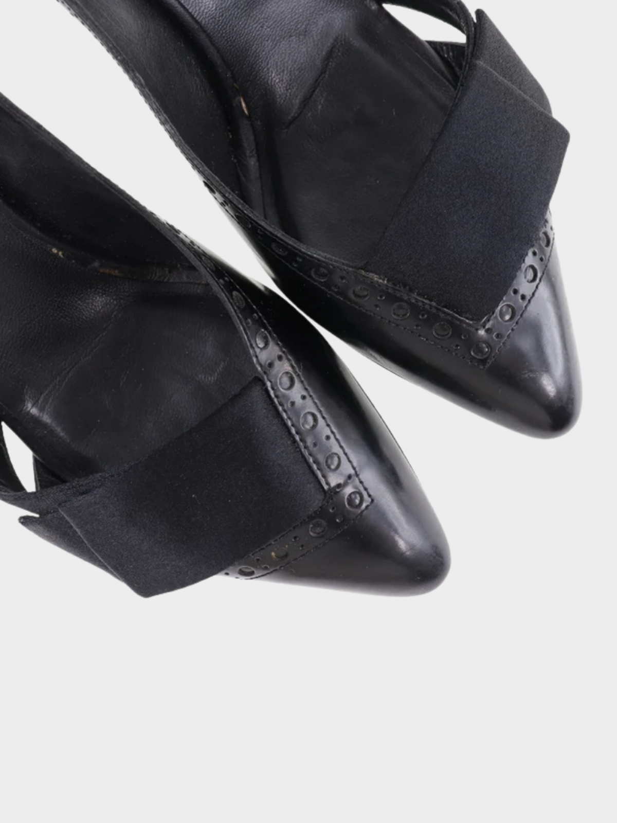 Gucci 2000s Black Leather Open Side Pumps