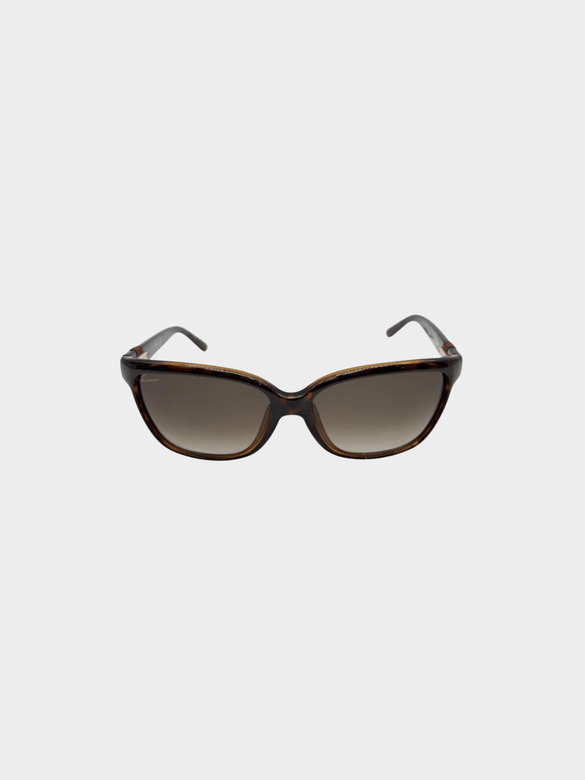 Gucci 2010s Brown Tortoiseshell Sunglasses