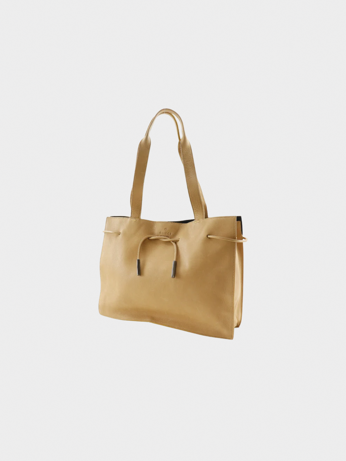 Gucci 2000s Beige Leather Tote Bag