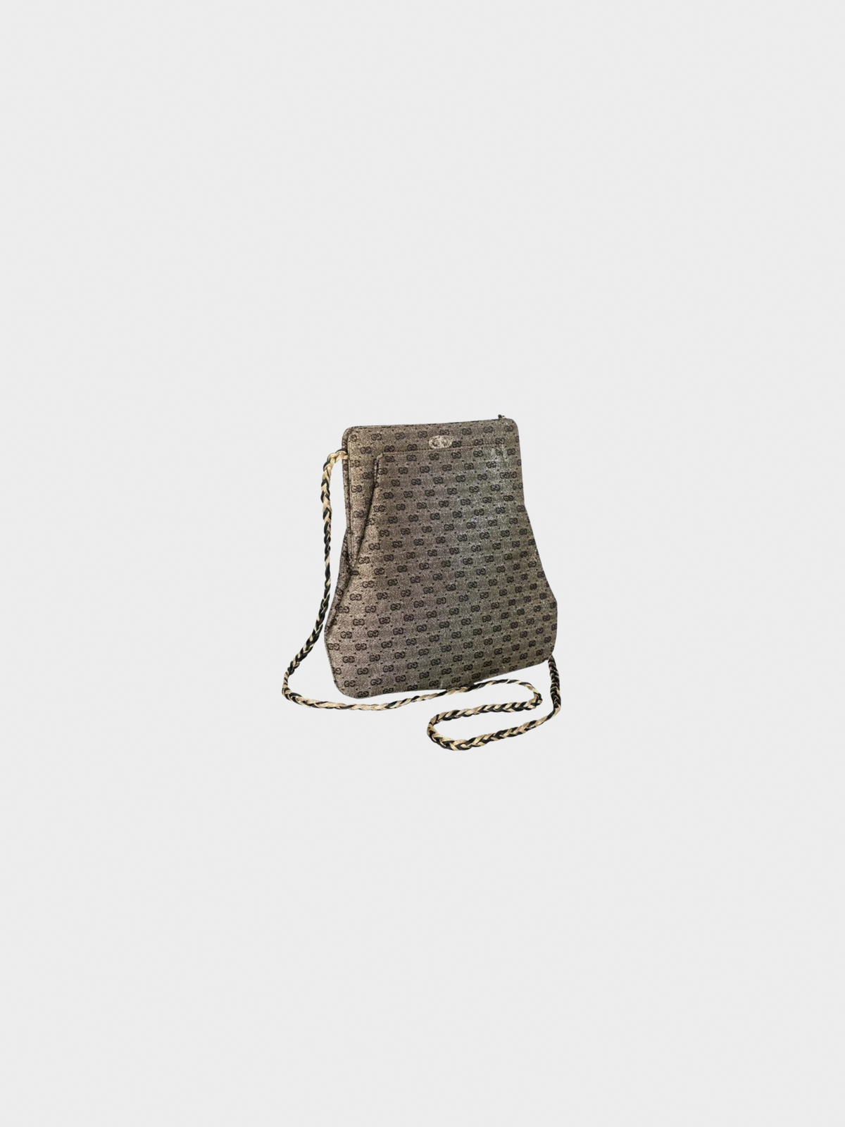 Gucci 1990s Metallic Nickel Evening Bag