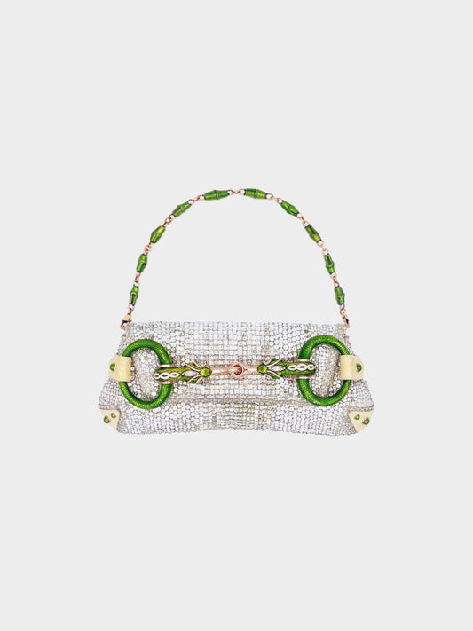 Gucci by Tom Ford 2004 Limited Edition Crystal Serpent Head Horsebit Bag