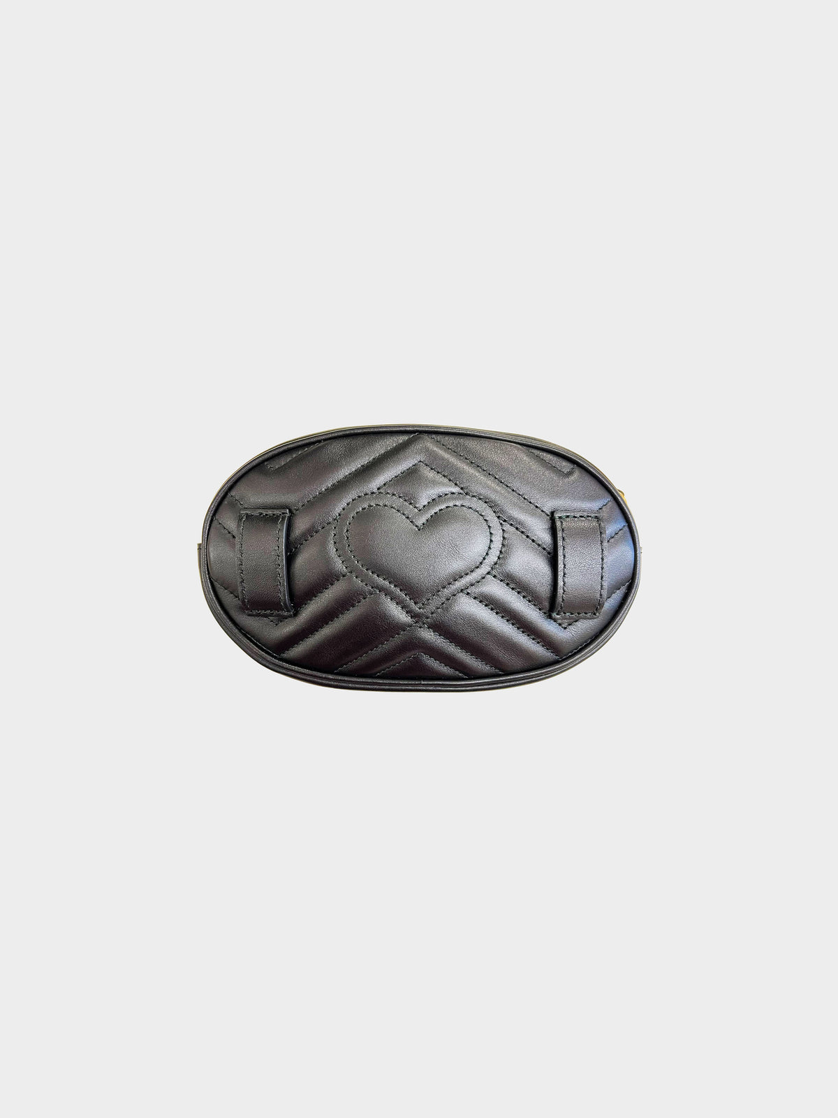 Gucci 2016 GG Marmont Matelassé Black Leather Belt Bag
