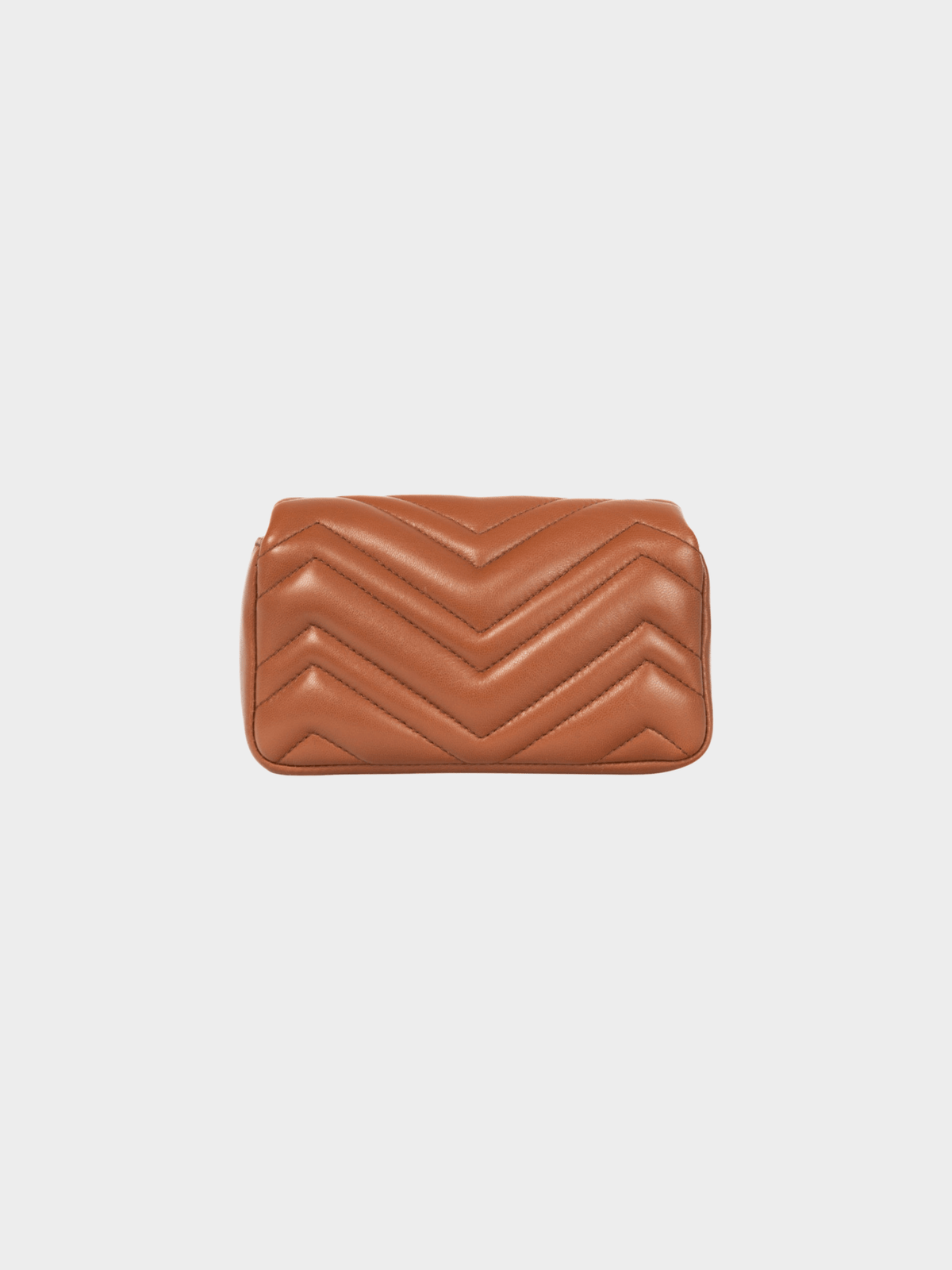 Gucci 2010s GG Marmont Brown Chevron Mini Shoulder Bag