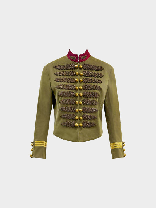 Gucci SS 2015 Green Napoleon Military Jacket
