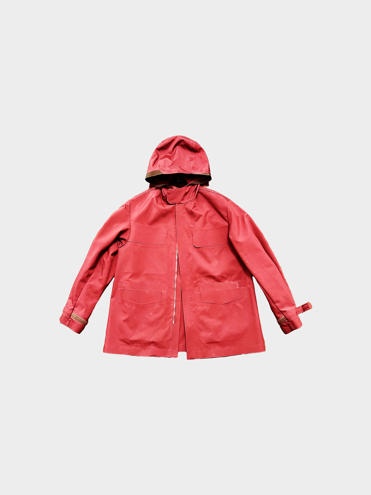 Gucci 2010s Red Hooded Windbreaker Jacket
