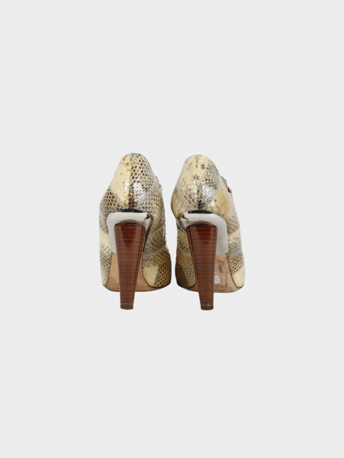 Dolce and Gabbana 2000s Alligator Peep-Toe Lace-Ups