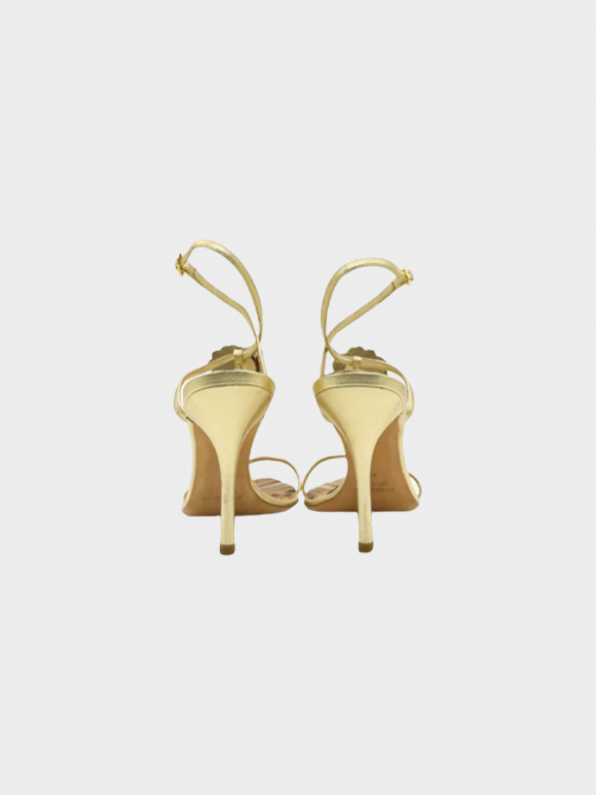 Roberto Cavalli 2000s Gold Flower Pumps