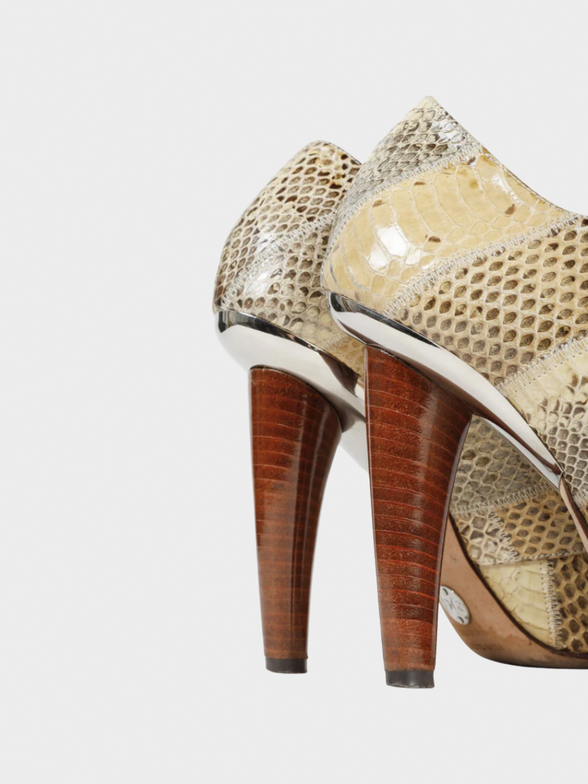 Dolce and Gabbana 2000s Alligator Peep-Toe Lace-Ups