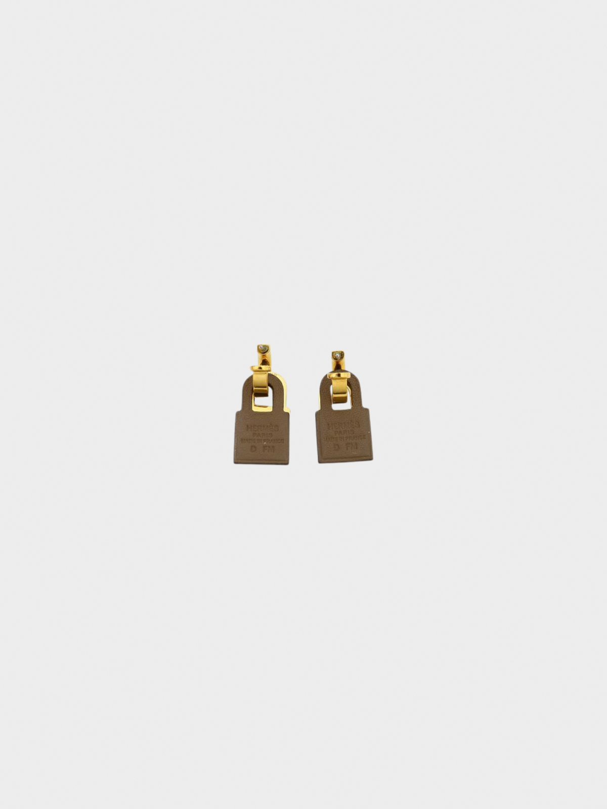 Hermes Autumn 2019 Gold Kelly Earrings