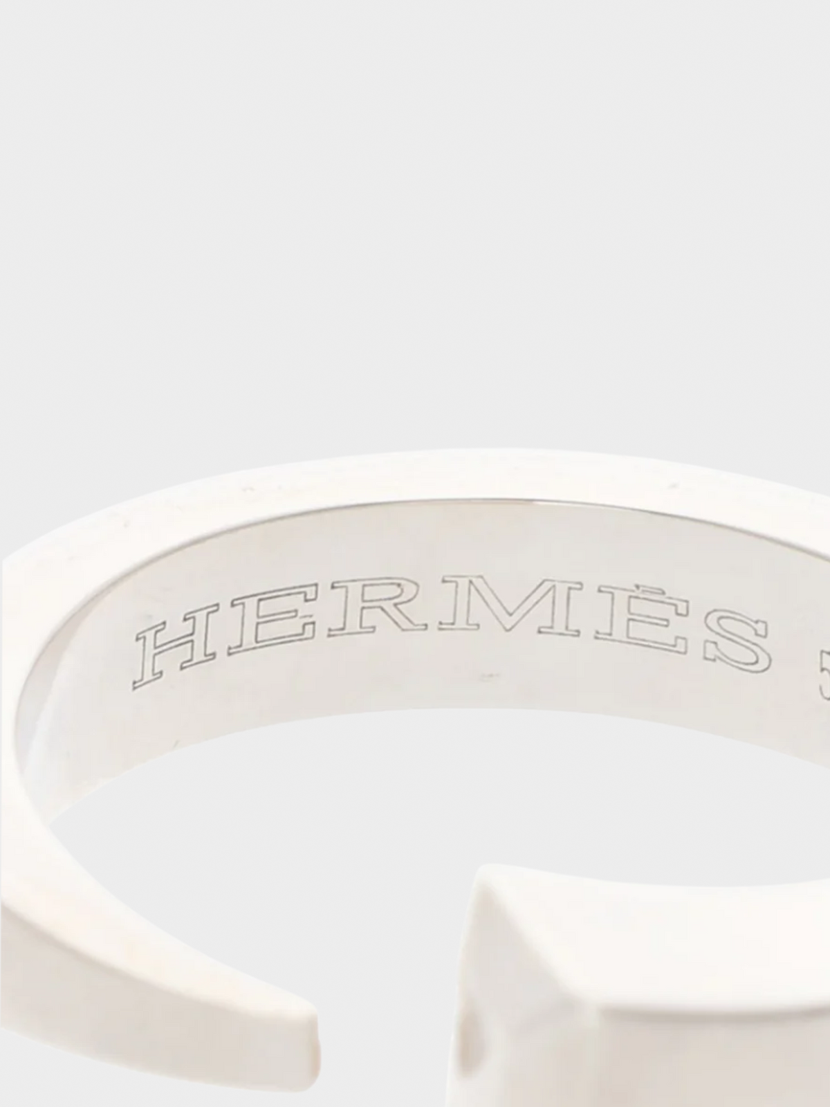 Hermes 2000s Silver Clou de Forge Ring