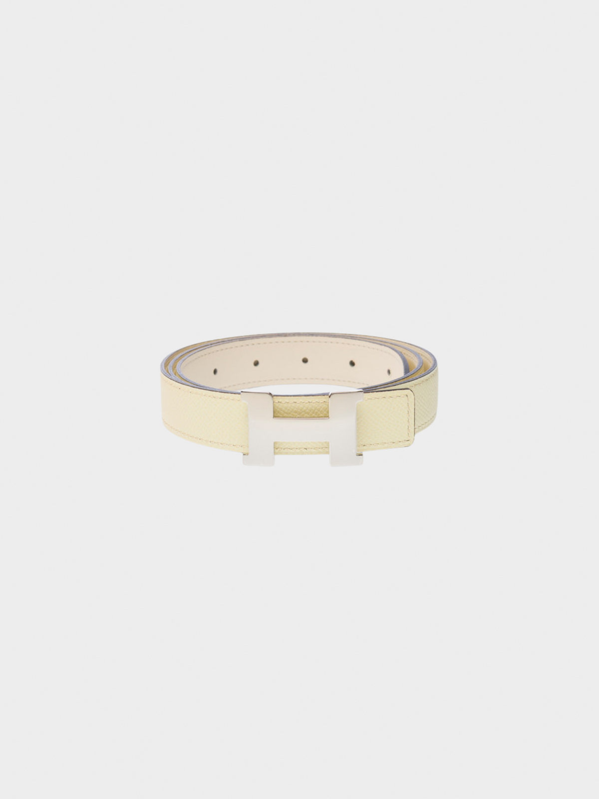 Hermes 2020s Yellow H Buckle Leather Belt