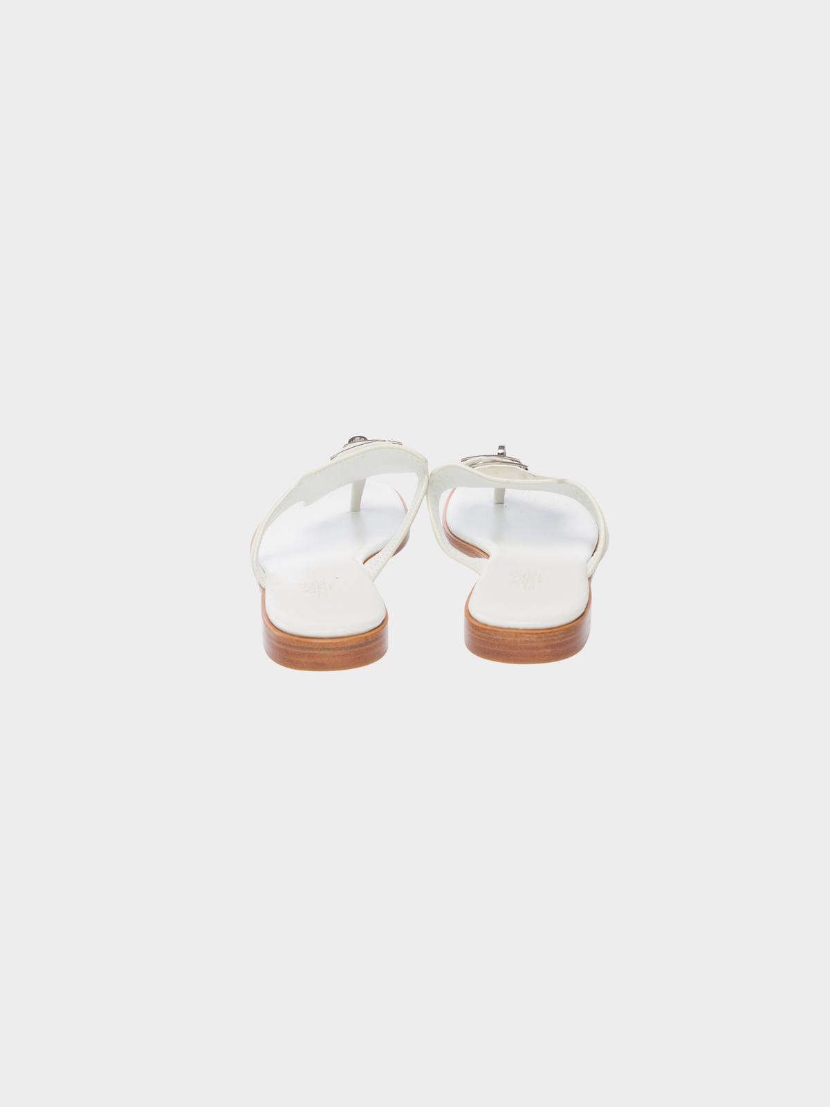 Hermes 2020s White Kelly Sandal Flats