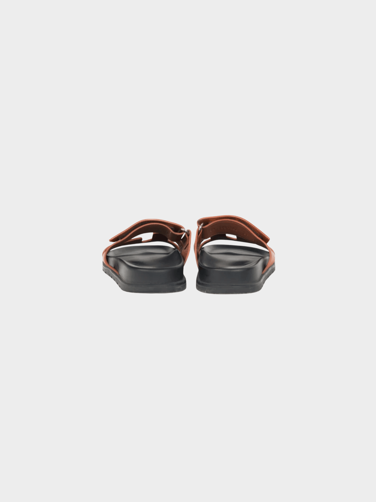 Hermes 2010s Chypre Brown Leather H-Motif Mule Sandals