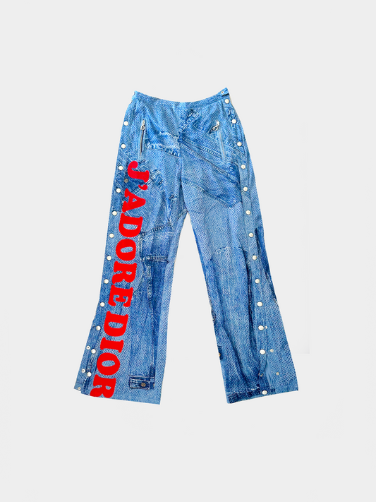 Christian Dior 2000s J'adore Blue Rare Mesh Pants
