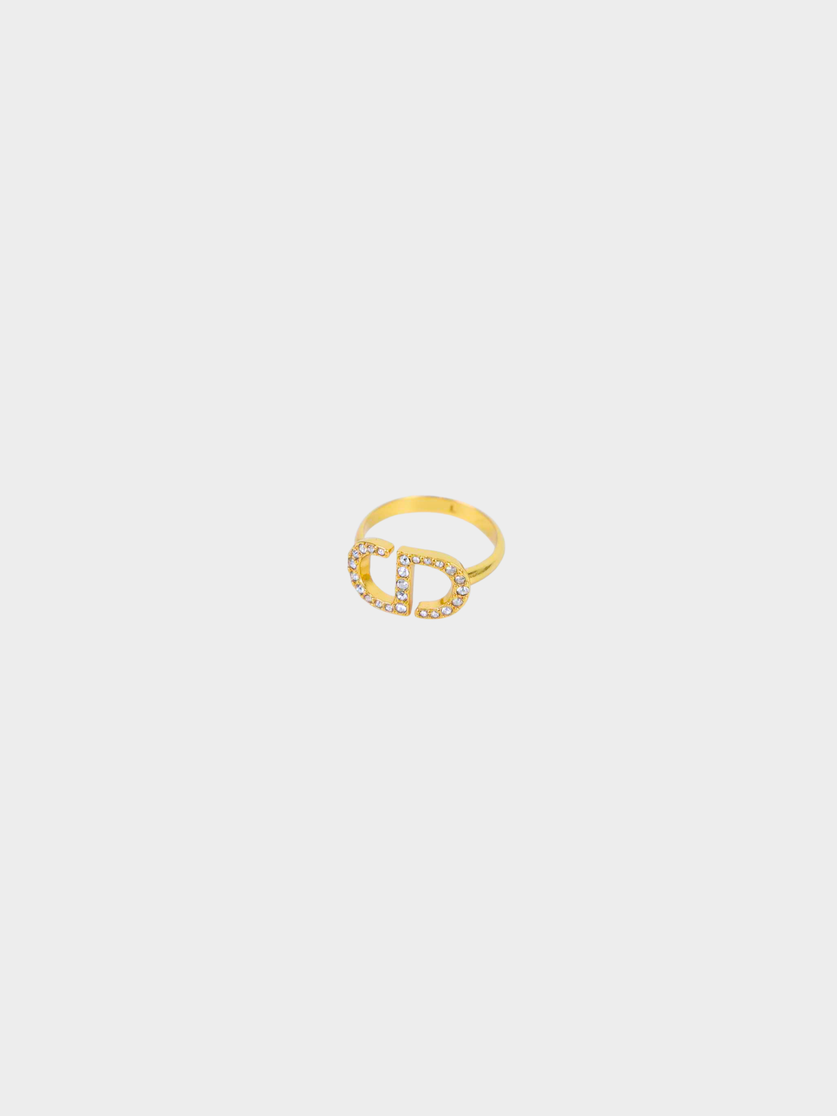 Christian Dior 2020s Gold Petit CD Ring