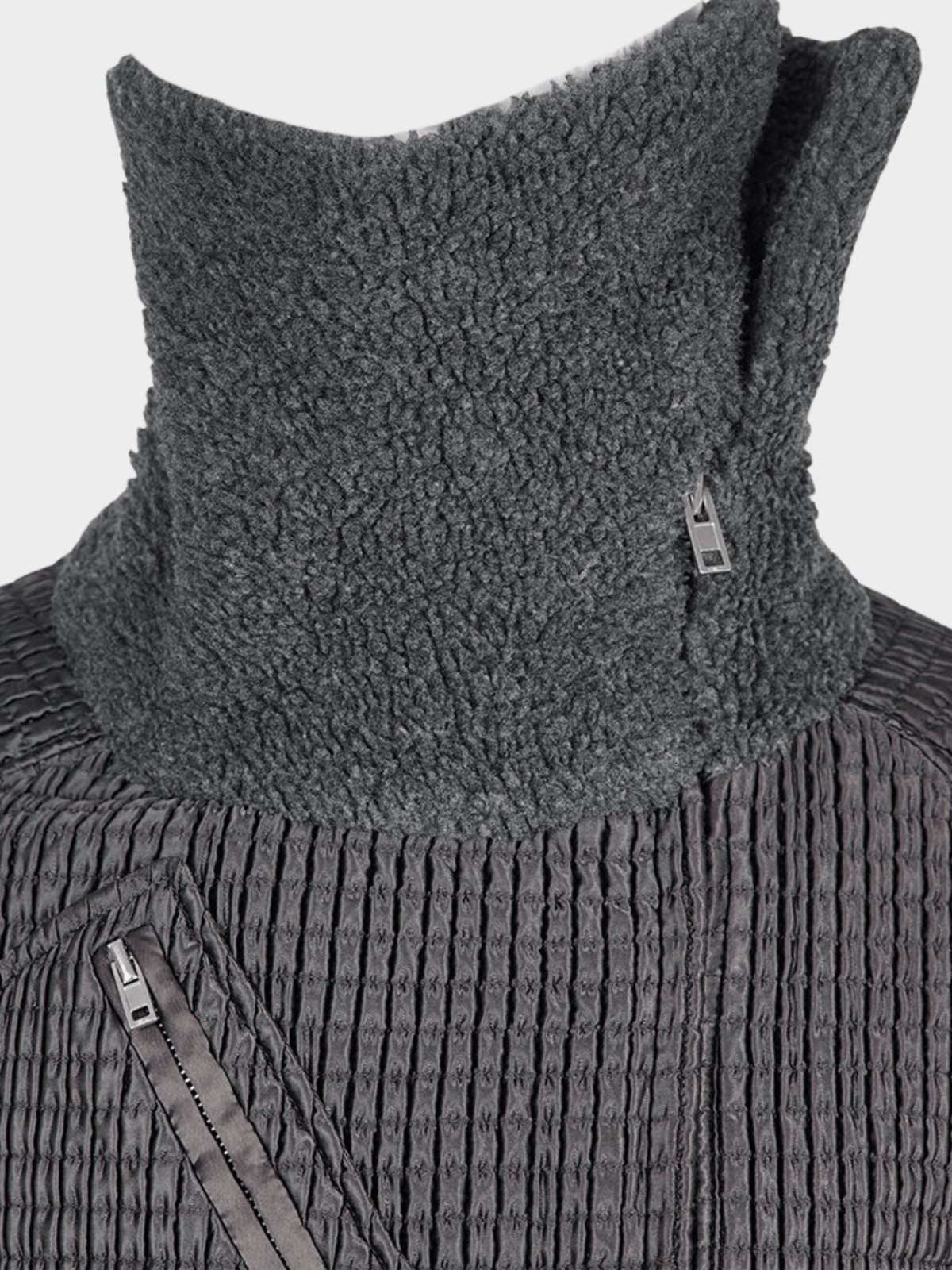 Miu Miu FW 2002 Runway Grey Plaid Zip Up Jacket
