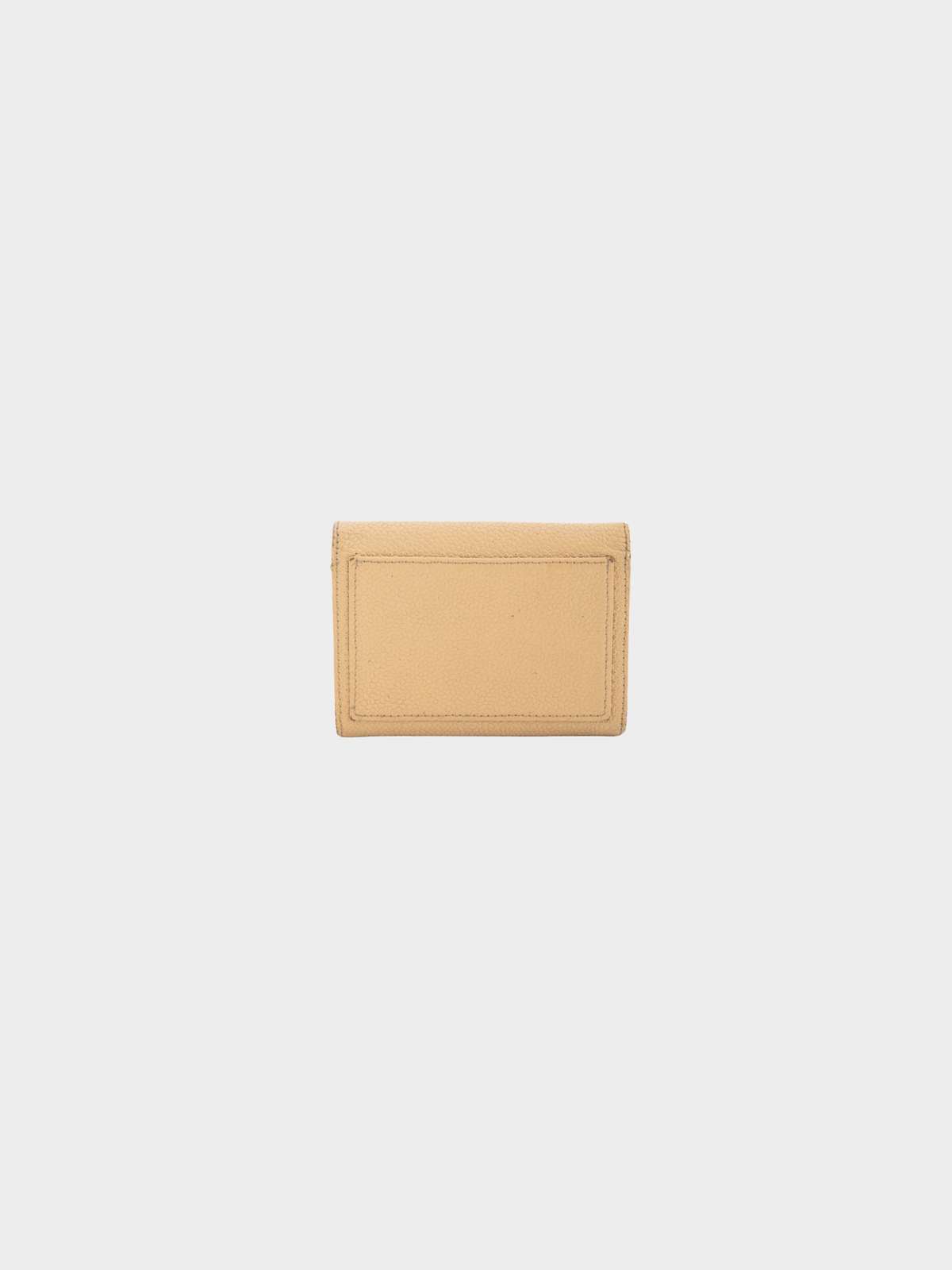 Chanel 2000s Tan Caviar Leather CC Card Holder