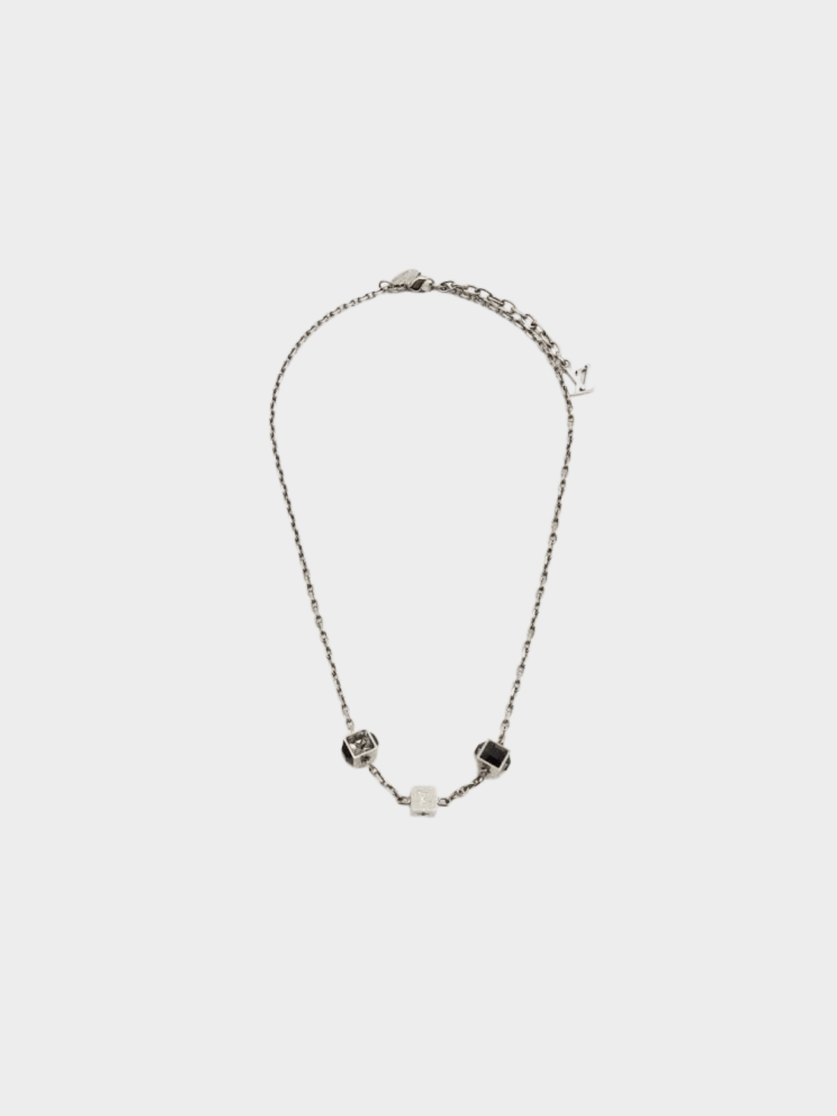 Louis Vuitton 2010s Gamble Multi-Colour Crystal Chain Necklace